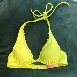 Victoria Secret Yellow Padded Bikini Top